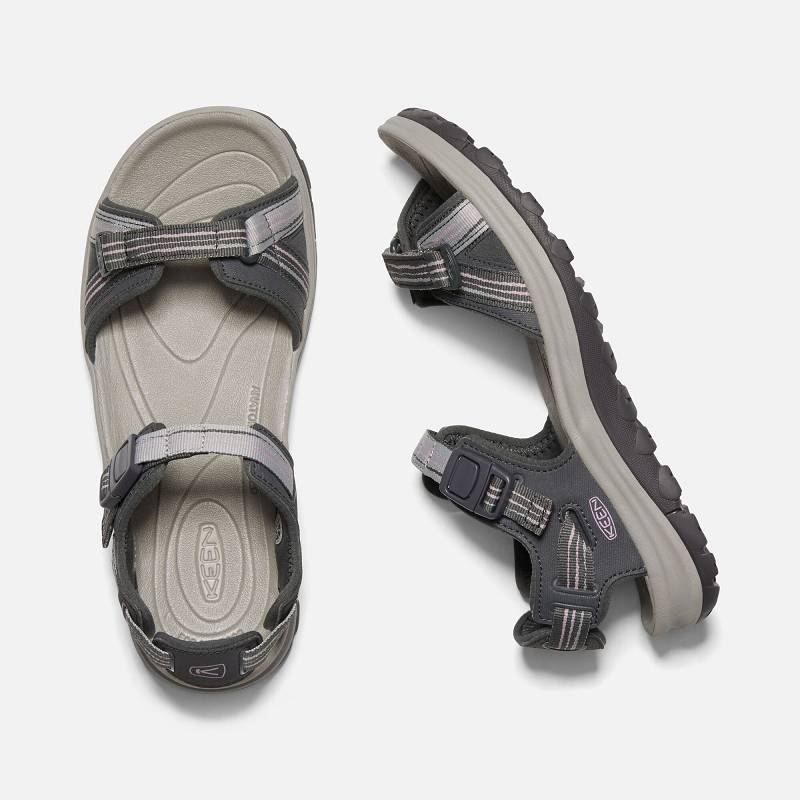 Keen Terradora II Trekkingsandalen Damen DE-29548 Dark Grey/Dawn Pink - Keen Damenschuhe Grau